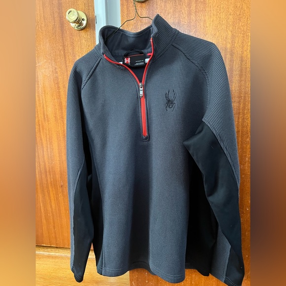 Spyder Other - Spyder Men’s 1/4 Zipper size L Black Toned.